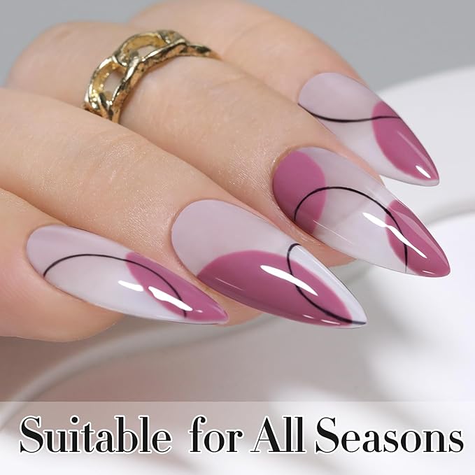 Double Rhythm Gel Polish 15ML Jelly Sheer Pastel Light Milky Color Pearl White Bottle 1 PC 0.5 OZ Full Size Nail Art Salon at Home (Wine Purple-D1469)