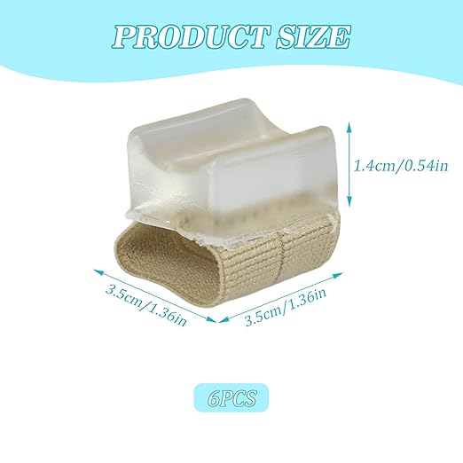 6PCS Gel Toe Spacers for Men and Women, Bunion Toe Separators for Overlap Toes, Bunions, Big Toe Alignment, Corrector and Spacer, Portable & Comfortable