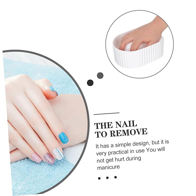Mikinona Nail Soaking Bowl Manicure Soak Off Tool for Gel Polish Removal for Home Salon Use Provides Relaxing Nail Spa Experience Design for Long-term Use