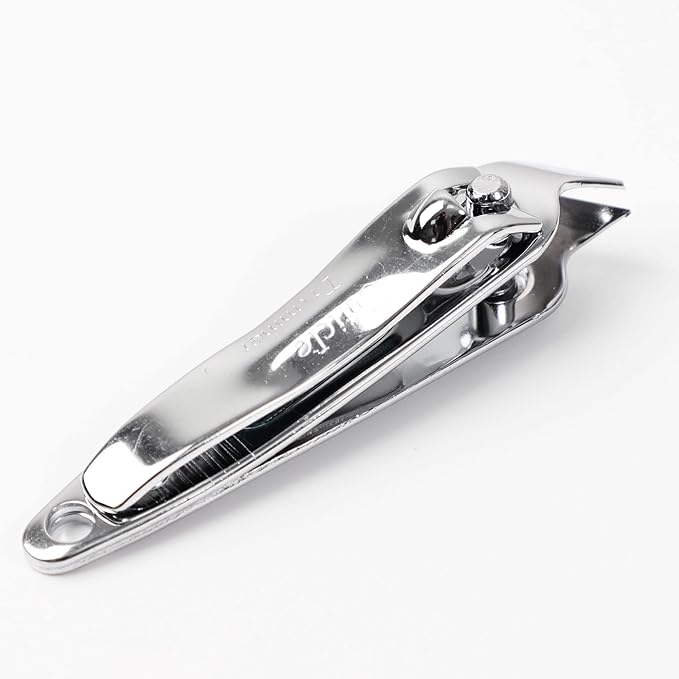 uxcell 6 PCS Sharp Nail Clippers Set, Metal Slanted Edge Toenail Clippers, Silver Tone Fingernail Clipper, Manicure Tool Pedicure Nail Clipper Cutter for Men Women Nail Cleaner