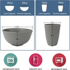 40Pack plates and bowls sets for kitchen - Image 3