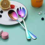 Rainbow Salad Server Set, Berglander Stainless Steel Salad Serving Set - Image 2