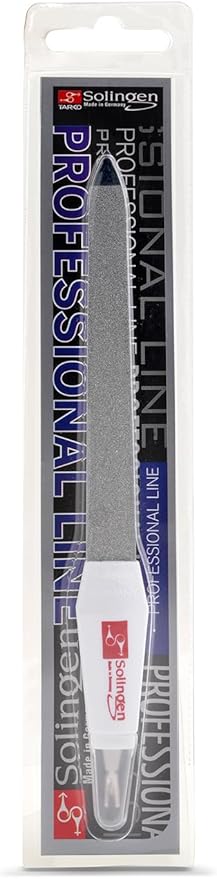 Solingen Professional Nail File - Cuticle Trimmer/Remover | Manicure & Pedicure Tool | 2 in 1 Tool for Your Hand & Foot Fingenails Care | 2 Sided Sapphire Files & Sharp Dead Skin Cutter