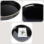 Black Round Decorative Tray - Image 5