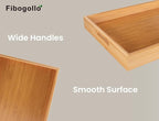 Fibogollo Bamboo Set of 2 Serving Tray - Image 2