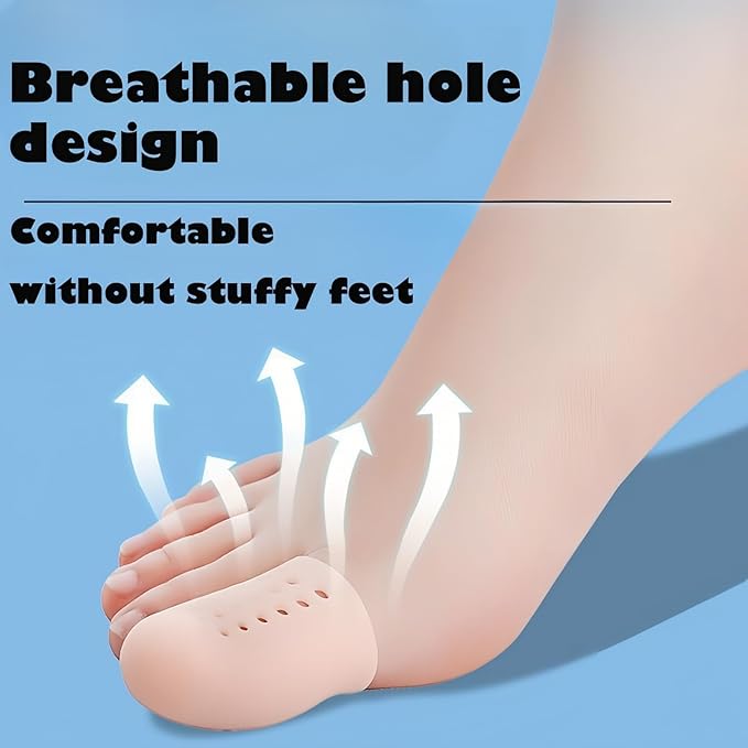 10 Pack Toe Caps and Toe Protectors for Women & Men Silicone Toe Covers Cushions for Pain Relief,Toe Bandages and Sleeves for Ingrown Toenails,Corns,Calluses,Blisters(4L +6 S) (Flesh Color)