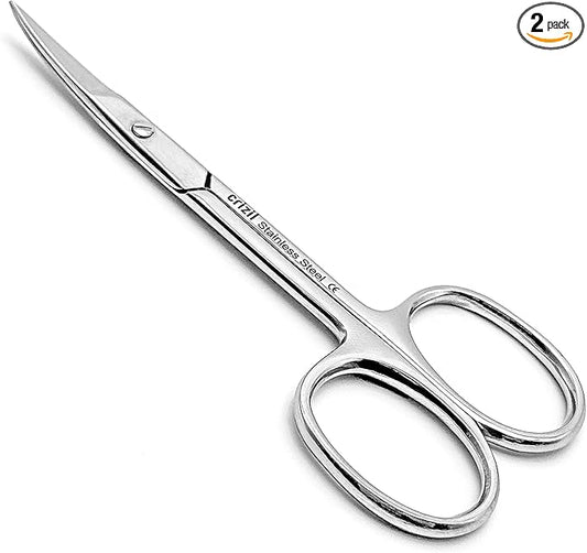 Nail Scissors for Women & Men – Stainless Steel, Curved Blade, Sharp Scissors for Toenails, Manicure, Pedicure, Cuticle For Home & Professional Use (Nail Scissors)