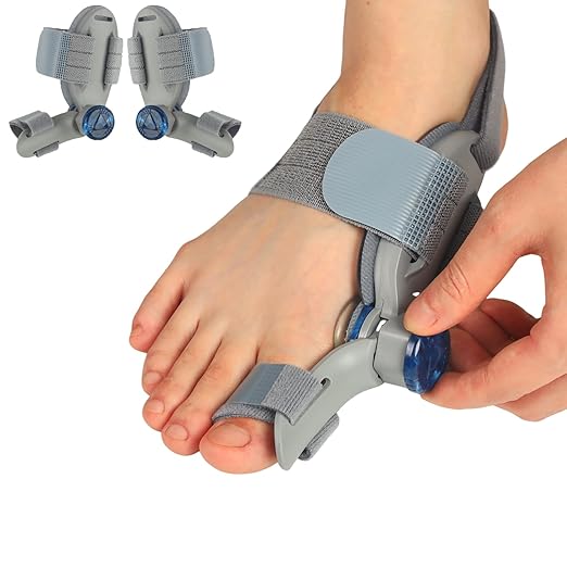 Bunion Corrector for Women Men Big Toe,Adjustable Knob Bunion Corrector for Bunion Relief,Bunion Fix with Bunion Silicone Pad,Suitable for Left and Right Feet(2PCS)