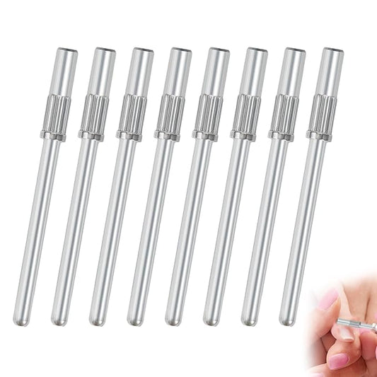8 PCS Mini Mandrel Nail Bit,3.1 MM 3/32 Inches Nail Drill Bit for Electric Drill File Machine,Suitable for Acrylic Nails Manicure Pedicure Tool,Sanding Bands Compatible