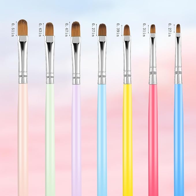 WOKOTO 18 PCS Nail Art Brushes Set Gel Polish Round Tip Acrylic Nail Brush Nail Art Dotting Pens Liner Nail Brushes For Acrylic Nails Art Designs Painting Tools Fingernail Brush Nail Cleaning Brush