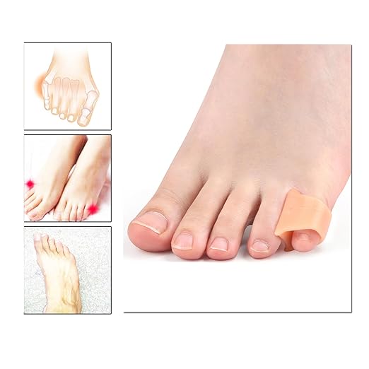 10 Pcs Pinky Toe Splint, Gel Toe Separators, Little Toe Straightener Hammer Toe for Men Women Walking, Running, Overlapping, Bunion Corrector and Bunion Relief