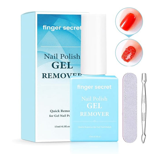 Nail Polish Gel Remover Kit - Quick、Magic and convenient for Gel Nails remove.15ml,Professional Nail Care Product for Salon & Home Use.Easy to operate.