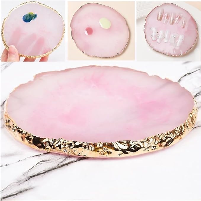 Nail Art Design 11PCS Kits - Resin Nail Art Palette, 5Pcs Nail Art Sculpture Pen Dual Tipped Silicone Nail Tools, 5Pcs Double Ended Nail Dotting Pens