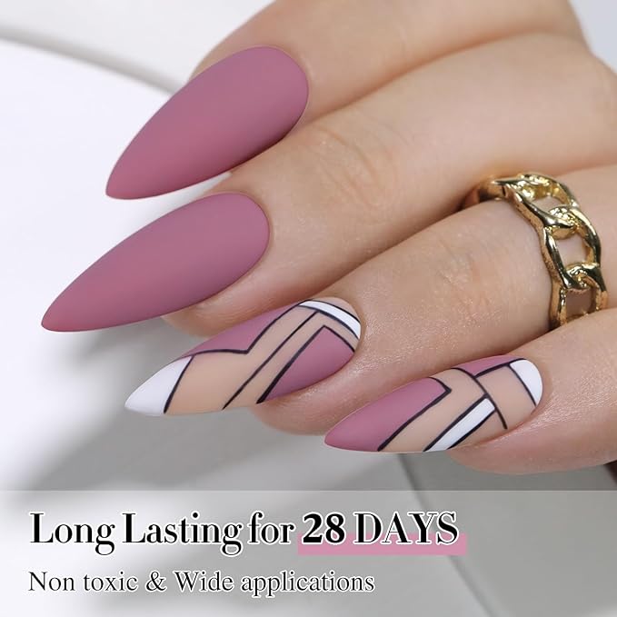 Double Rhythm Gel Polish 15ML Jelly Sheer Pastel Light Milky Color Pearl White Bottle 1 PC 0.5 OZ Full Size Nail Art Salon at Home (Wine Purple-D1469)
