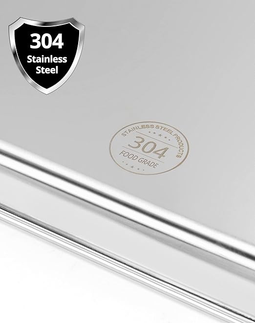 QWORK Stainless Steel Surgical Tray, Flat Bottom Tray, for Medical Instruments, Tattoo, Surgical Supplies, 15 3/4 x 11-13/16 x 1 inch, 4 Pack