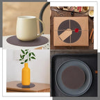 6PCS PU Leather Coasters for Table Protection 4 Inch Round Drink Cup Holders - Image 4