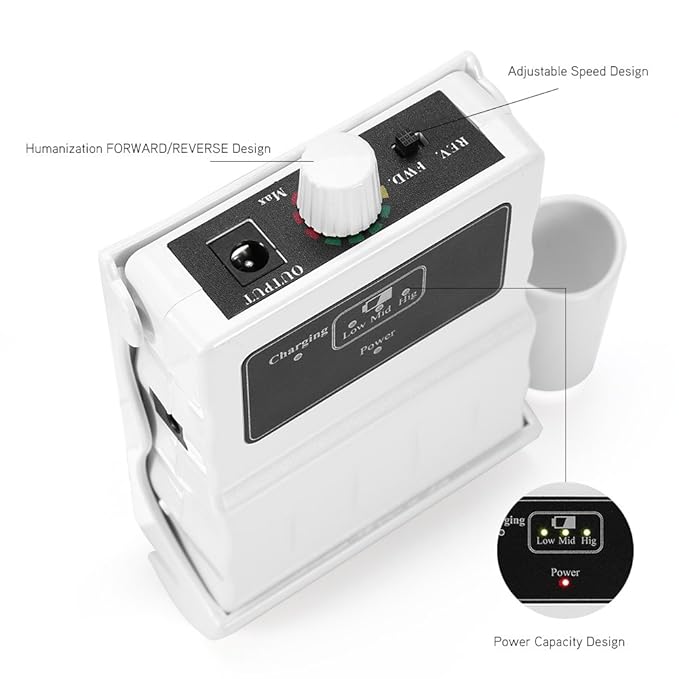 30000 RPM Nail File Drill Machine, Portable Nail Drill E File Machine for Acrylic Nails Rechargeable Polishing Buffer Smooth Nails Device Tool Set Nail Filer for Home Salon Manicure Tools (White)