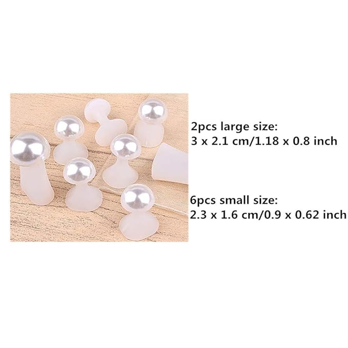 Toe Separator for Nail Polish Pedicure, Silicone Toe Spacers for Feet, 8pcs Spacers, Stretchers, Spreaders, Polish Guards(Pearl)