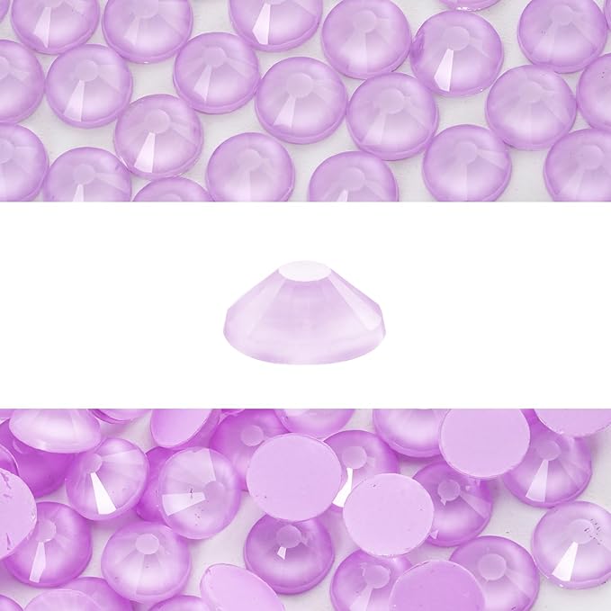Novani 3000 Pieces Flatback Rhinestones Glass Round Gems Mocha Lt.Purple Crystals for Nail Art DIY Crafts Clothes Shoes,SS20,4.6-4.8mm