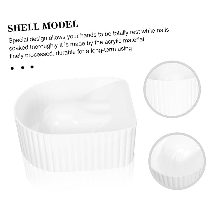 Mikinona Nail Soaking Bowl Manicure Soak Off Tool for Gel Polish Removal for Home Salon Use Provides Relaxing Nail Spa Experience Design for Long-term Use