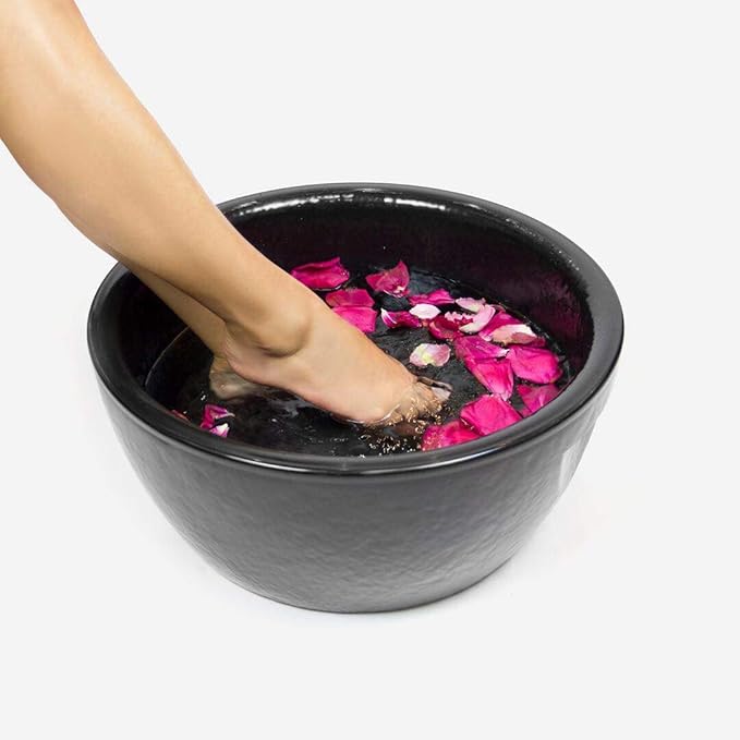 Noel Asmar Signature Pedicure Bowl - Eco friendly and Recyclable, Made from Resin - BPA and Toxin Free (Onyx)