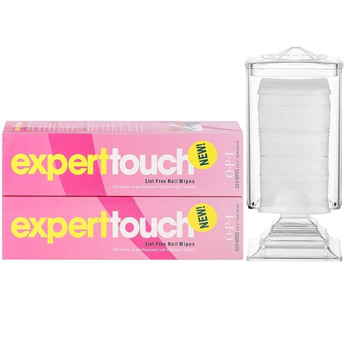 650 Pcs Lint Free Nail Wipes with Clear Acrylic Gel Polish Pad Storage…
