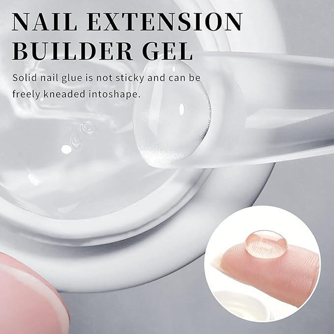 6.AIJIMEI 4 Colors Solid Builder Gel Hard 0.5oz for Nails Extension Non-Sticky Builder 3D Sculpting Gel,with Nail Tools Nail Art Design Salon Use(4 color)