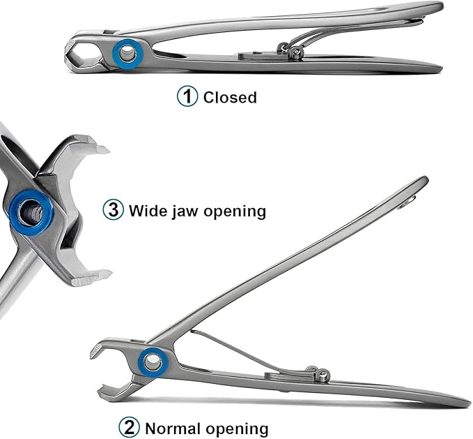 Large and Small Nail Clippers Set, Toenail Clippers for Thick Toenails, Wide Jaw Opening Heavy Duty Stainless Steel Toe Nail Clippers for Seniors, Men & Women