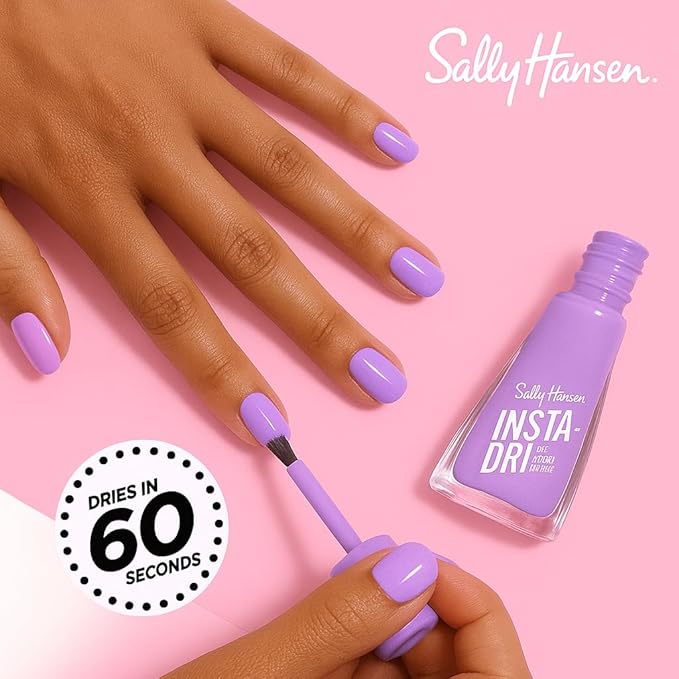 Sally Hansen Insta-Dri Pride Nail Polish | Quick Dry, Long Lasting, Streak-Free Shine | Opaque, Shimmery | 774 Power to the Purple | Bold Purple Nail Color