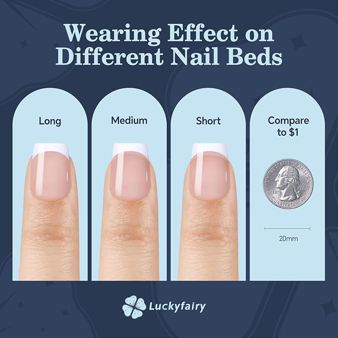 Luckyfariy Extra Short Coffin Nail Tips, 240Pcs Pre-shaped Half Matted Full Cover Ballerina Fake Nails Press on Extension, Soft Gel Clear Tips Home DIY Mani 12 Sizes