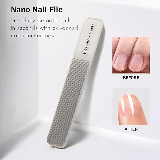 9 in 1 Professional Manicure Pedicure Set - Stainless Steel Nail Clippers, Nano File, Cuticle Nipper, Scissors, Tweezers, Travel PU Leather Case for Men & Women - Gift Ready (Brown)
