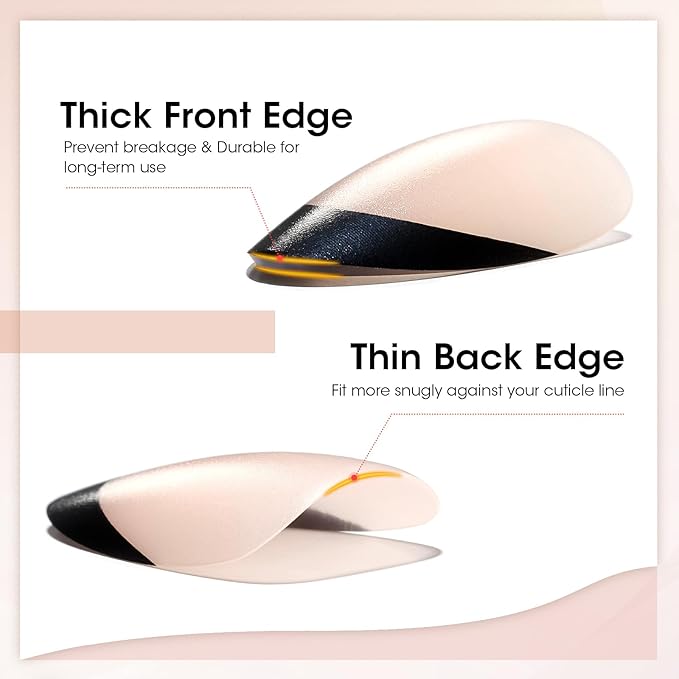Gellen French Gel Nails, Soft Almond French Tip Press on Nails 150 Pcs, Classic Pink French Tip Nails, 3 in 1 No Need to File Natural Full Cover Tips 15 Sizes, Glue On Nails for Women Nails Art