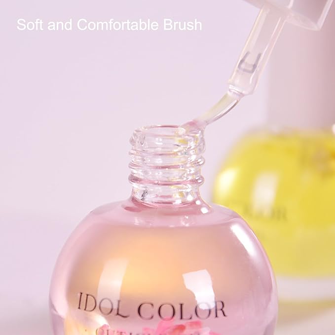 Flowery Scented Cuticle Oil, Infused with Real Flowers, Cuticle Revitalize Oil, Nail Oil For Growth And Strength, Cuticle Remover - Nail Strengthener - Cuticle Softener (0.5 fl.oz, JASMINE)