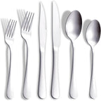 Matte Gold Silverware Set with Steak Knives, 36-Piece Stainless Steel Flatware by Joincook