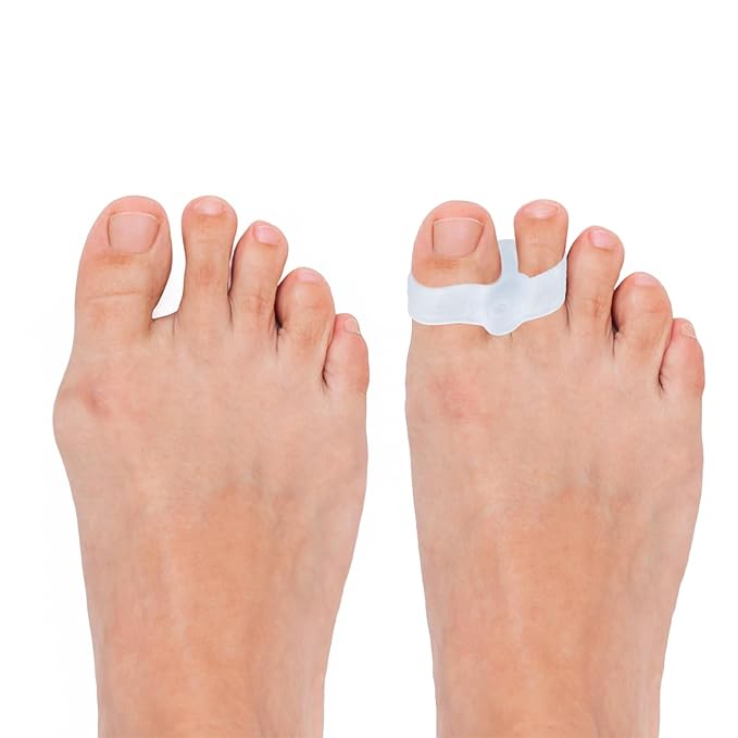 16pcs Silicone Toe Separators, Soft Foot Spacers Corrector with 2 Loops Gel Feet Straightener Correct Pad for Men & Women Straighten Overlapping Toe