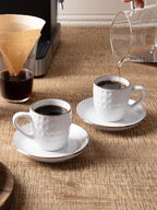 famiware 3oz Espresso Cups and Saucers, Stoneware Demitasse Cup - Image 4