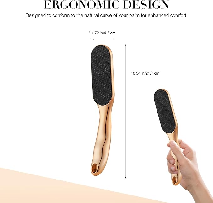 Nano Glass Foot File with Ergonomic Handle - Effective Callus and Dead Skin Remover, Foot Scrubber for Wet and Dry Use, Pedicure Tool for Smooth Feet Care