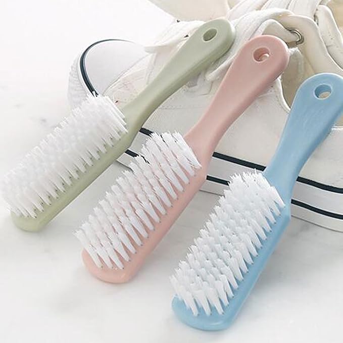 3 Pcs Handle Grip Nail Brush,Nail Cleaning Brushes,Colorful Hand Fingernail Cleaner Brush,Long Handle Pedicure Brushes Kits for Toes/Nails Men Women(Random color)