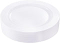 bUCLA 30PCS White Plastic Dinner Plates Disposable by BUCLA