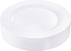 bUCLA 30PCS White Plastic Dinner Plates Disposable by BUCLA
