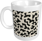Minimalist Fragmented Angular Shapes Ceramic Cup, Elegant Coffee Mug Tee - Image 3
