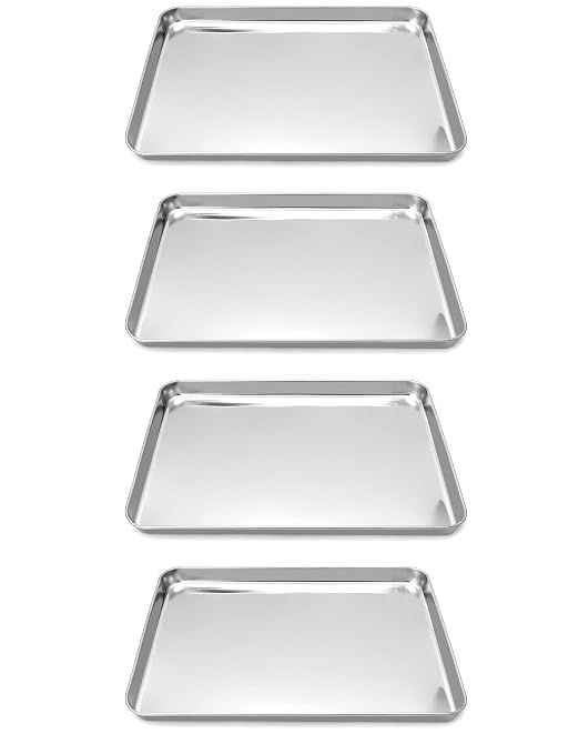 QWORK Stainless Steel Surgical Tray, Flat Bottom Tray, - Image 8