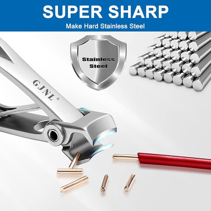Nail Clippers for Men Thick Nails - 2025 Stocking Stuffers Gifts for Men,16mm Wide Jaw Opening Heavy Duty Large Toenail Clippers, Christmas Xmas Presents Gifts for Dad
