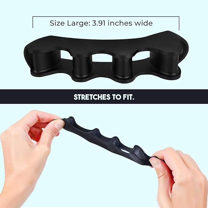 VYCE PrimalStep Toe Separators, Spreaders, Spacers, Straightener to Correct Toes for Men and Women, Bunion Corrector, Plantar Fasciitis and Athletic Mobility, Large