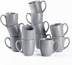 AmorArc 12 OZ Coffee Mugs, Matte Gray Coffee Cups by AmorArc