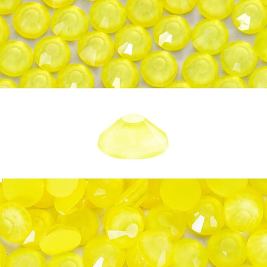 Novani 3000 Pieces Flatback Rhinestones Glass Round Gems Mocha Citrine Crystals for Nail Art DIY Crafts Clothes Shoes,SS20,4.6-4.8mm