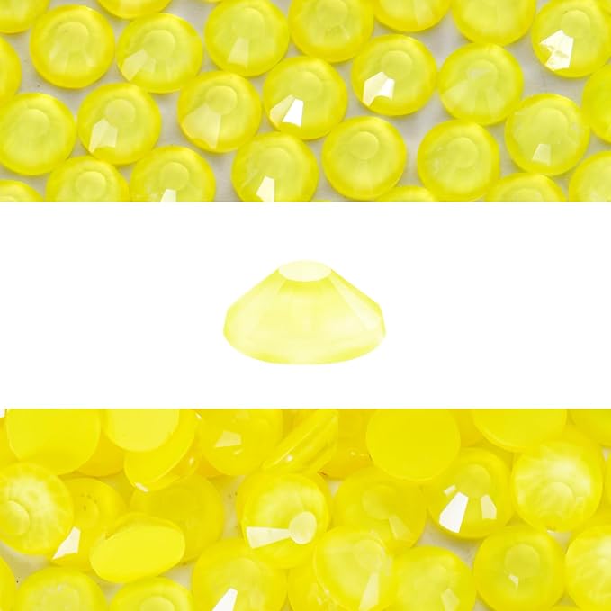 Novani 576 Pieces Flatback Rhinestones Glass Round Gems Mocha Citrine Crystals for Nail Art DIY Crafts Clothes Shoes,SS30,6.4-6.6mm