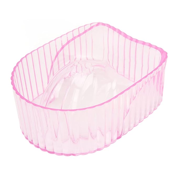 Dioche Nail Soak Bowl, Nail Art Wash Soaker, Acrylic Soften Dead Skin Clean Nail Manicure Wash Soaker Tray for Beauty Salon (Transparent)