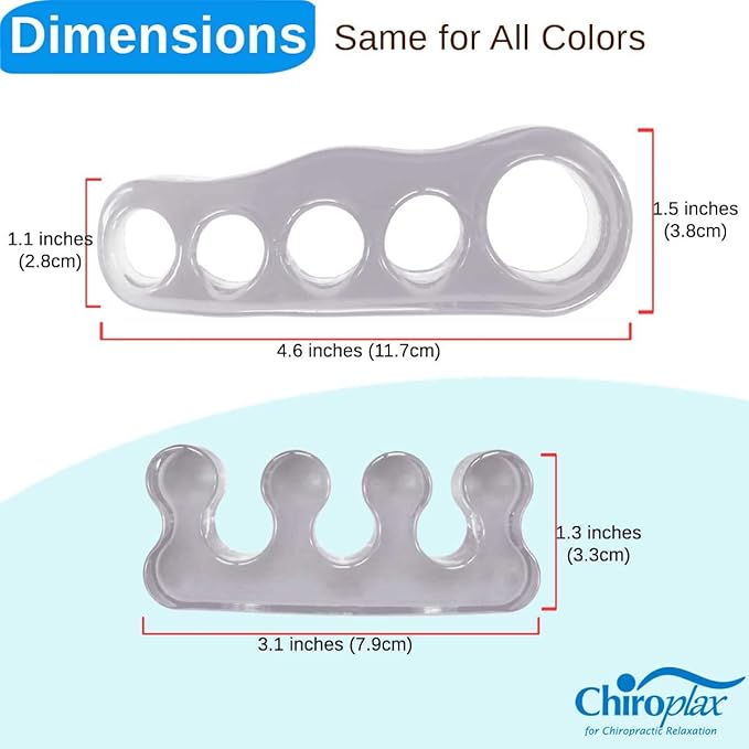 Chiroplax Gel Toe Separators Stretchers Spreader Spacer for Bunion Bunionette Relief Hammer Overlapping Toe Straightener Corrector(2 Pairs w/Pouch) (Mint Green)