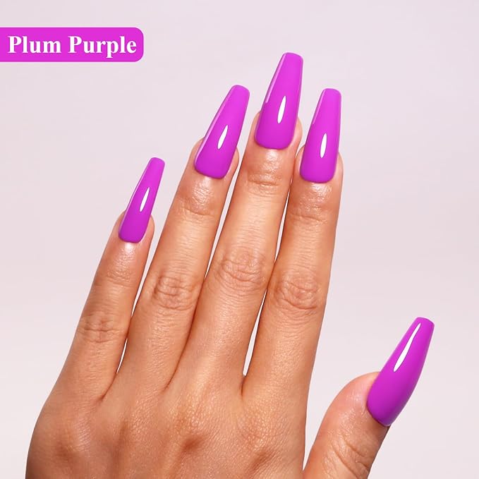 Imtiti Purple Gel Nail Polish, 15ML Pink Purple Gel Polish Autumn Winter Gel Nail Polish DIY Art Starter Manicure Salon